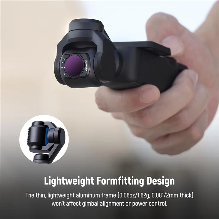 NEEWER Für DJI Osmo Pocket 3 Verstellbares Filterset ND2-32 / ND64-512 / UV / CPL Magnetische Filter