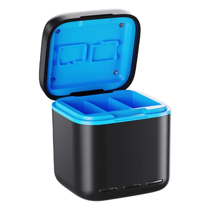For GoPro Hero 13 Triple Battery Charger Fast Charging Case Action Camera Battery Storage Box