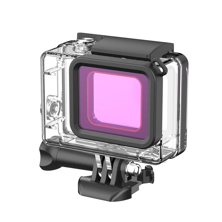 HL-308 For GoPro Hero 7 / 6 / 5 Waterproof Case Filter Diving Housing Filter - Light Pink