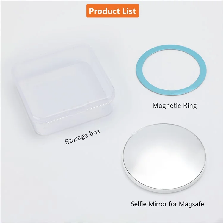 VRIG MG-20 Miroir de maquillage magnétique compatible Magsafe pour appareil photo arrière de téléphone Miroir autoportrait