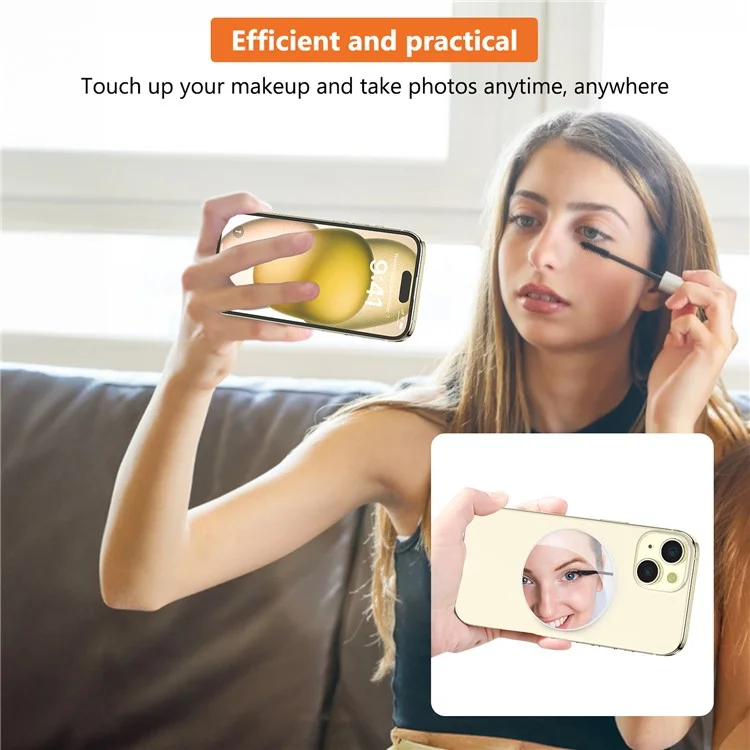 VRIG MG-20 Miroir de maquillage magnétique compatible Magsafe pour appareil photo arrière de téléphone Miroir autoportrait