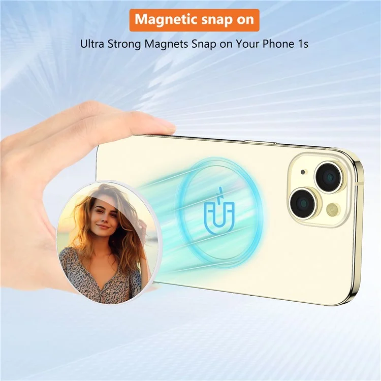 VRIG MG-20 Miroir de maquillage magnétique compatible Magsafe pour appareil photo arrière de téléphone Miroir autoportrait