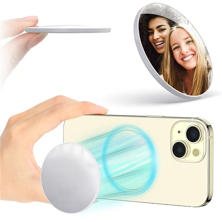 VRIG MG-20 Miroir de maquillage magnétique compatible Magsafe pour appareil photo arrière de téléphone Miroir autoportrait