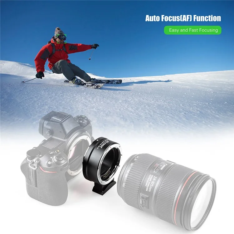 VILTROX Objektivadapter Ring für Canon EF zu Nikon Z Kamerabajonett mit automatischem Fokus und aktualisierbarer Firmware