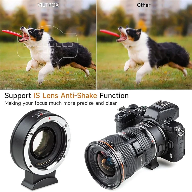 VILTROX EF-Z2 Für Canon EF auf Nikon Z Bajonett 0,71X Autofokus Kameraobjektiv-Adapter