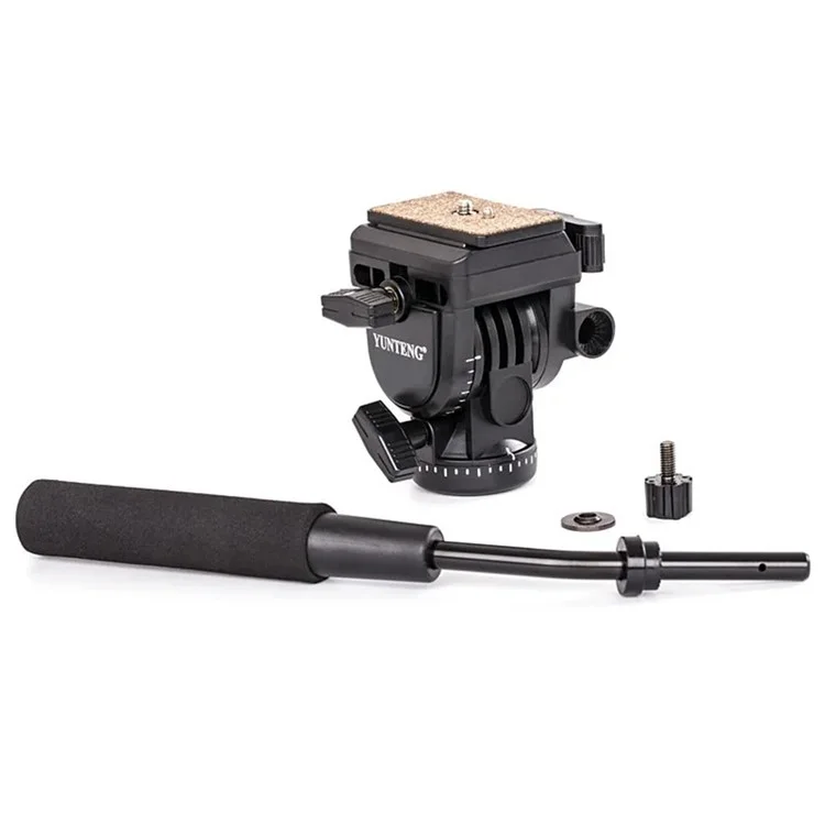YUNTENG 950 Professionelles DV-Kamera DSLR-Stativ mit Neigekopf, hydraulischer Dämpfung und Gimbal
