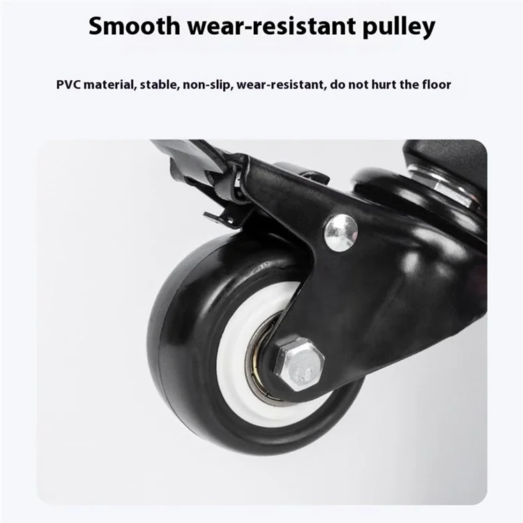 YUNTENG VCT-800 3Pcs Tripod Caster Wheels Studio Photography Light Stand Rollers