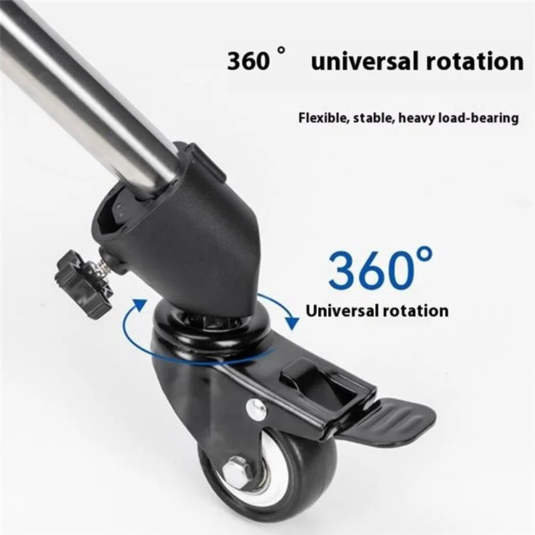 YUNTENG VCT-800 3Pcs Tripod Caster Wheels Studio Photography Light Stand Rollers