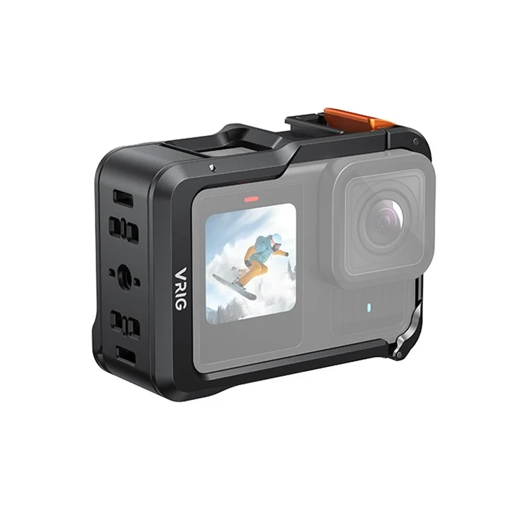 VRIG GA-02 Cage Métallique pour Boîtier GoPro 13 / 12 / 11 / 10 / 9 Protection Cadre Support de Fixation Rapide