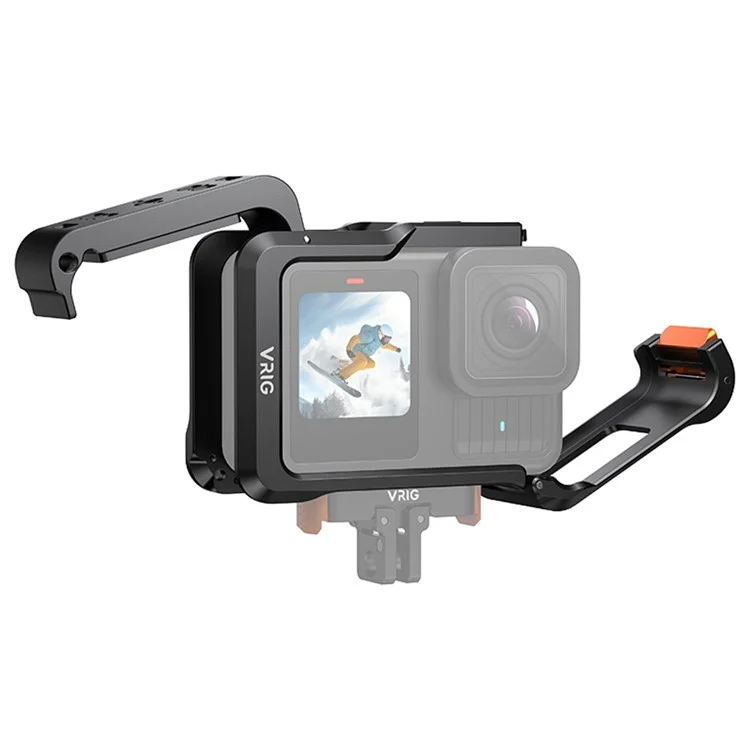 VRIG GA-02 Cage Métallique pour Boîtier GoPro 13 / 12 / 11 / 10 / 9 Protection Cadre Support de Fixation Rapide