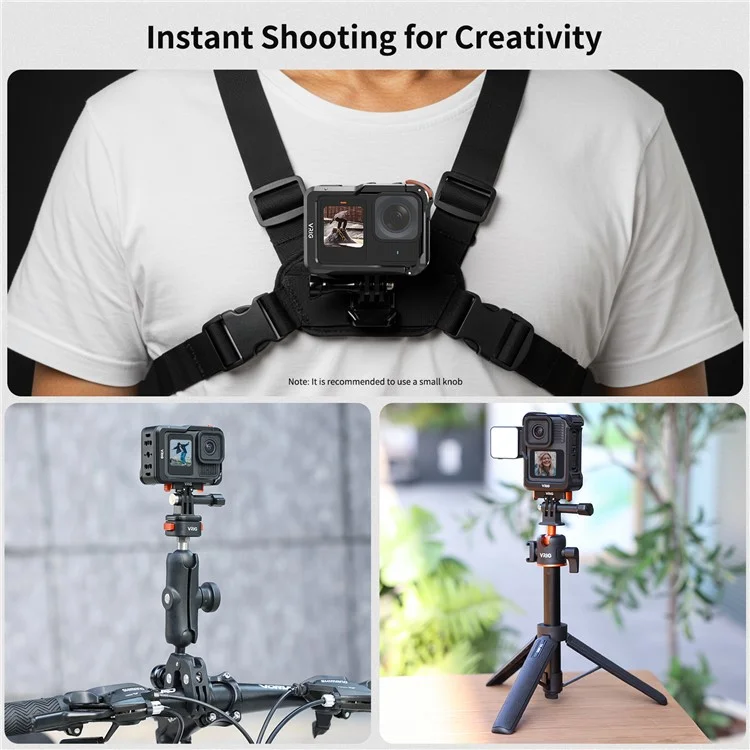 VRIG GA-02 Cage Métallique pour Boîtier GoPro 13 / 12 / 11 / 10 / 9 Protection Cadre Support de Fixation Rapide