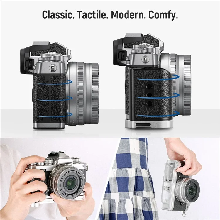 NEEWER VS108 Staffa di Ripresa Verticale L-Shaped per Fotocamera Mirrorless Nikon Zfc con Piastra a Sgancio Rapido