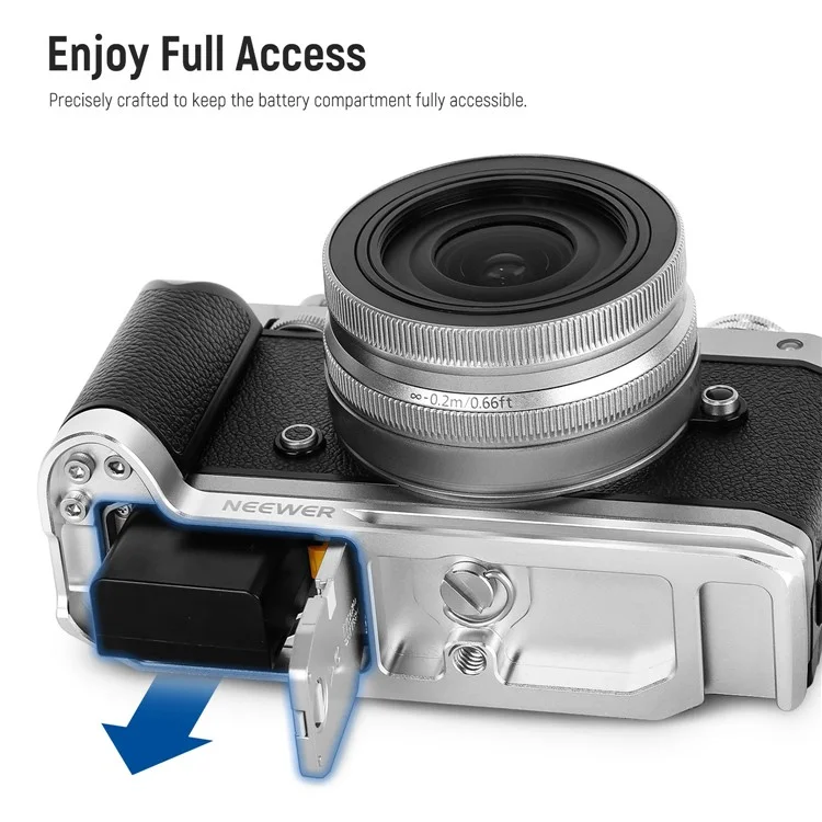 NEEWER VS108 Staffa di Ripresa Verticale L-Shaped per Fotocamera Mirrorless Nikon Zfc con Piastra a Sgancio Rapido