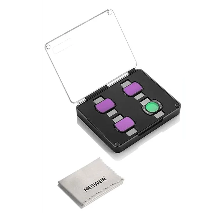 Kit de Filtros ND Magnéticos NEEWER FL-P5 4 Peças para DJI Osmo Pocket 3 - Filtros de Densidade Neutra Variável