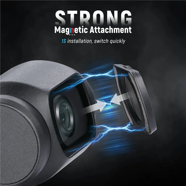 Kit de Filtros ND Magnéticos NEEWER FL-P5 4 Peças para DJI Osmo Pocket 3 - Filtros de Densidade Neutra Variável