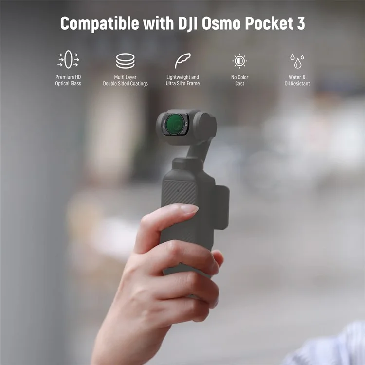 NEEWER FL-P6 Set di Filtri Magnetici ND / CPL / UV per DJI Osmo Pocket 3 Accessori per Fotocamera d'Azione
