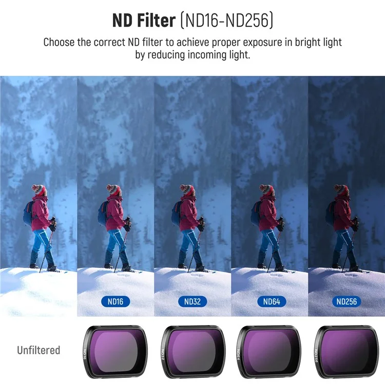 NEEWER FL-P6 Set di Filtri Magnetici ND / CPL / UV per DJI Osmo Pocket 3 Accessori per Fotocamera d'Azione
