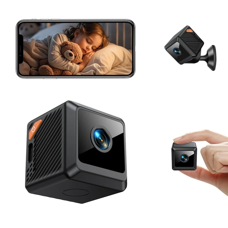 Caméra de surveillance sans fil W02 1080P HD à grand angle Détection de mouvement WiFi Moniteur à distance (sans carte TF)
