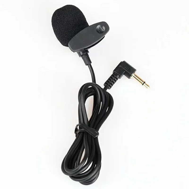 Microfone de Lapela de 1,5m para Transmissão ao Vivo Externo, Gravação com Redução de Ruído, Duplo Capacitor, Mini Clipe