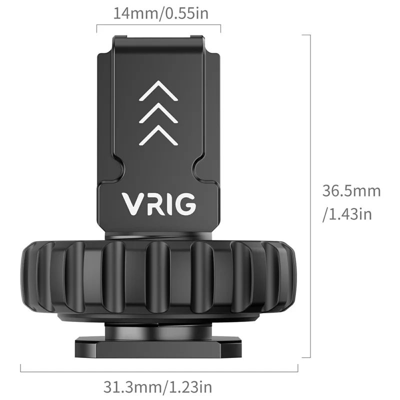 VRIG MC-02 For DJI Mic 2 Cold Shoe Mount Bracket 1 / 4 Thread Expansion Adapter Use On Tripod / Camera