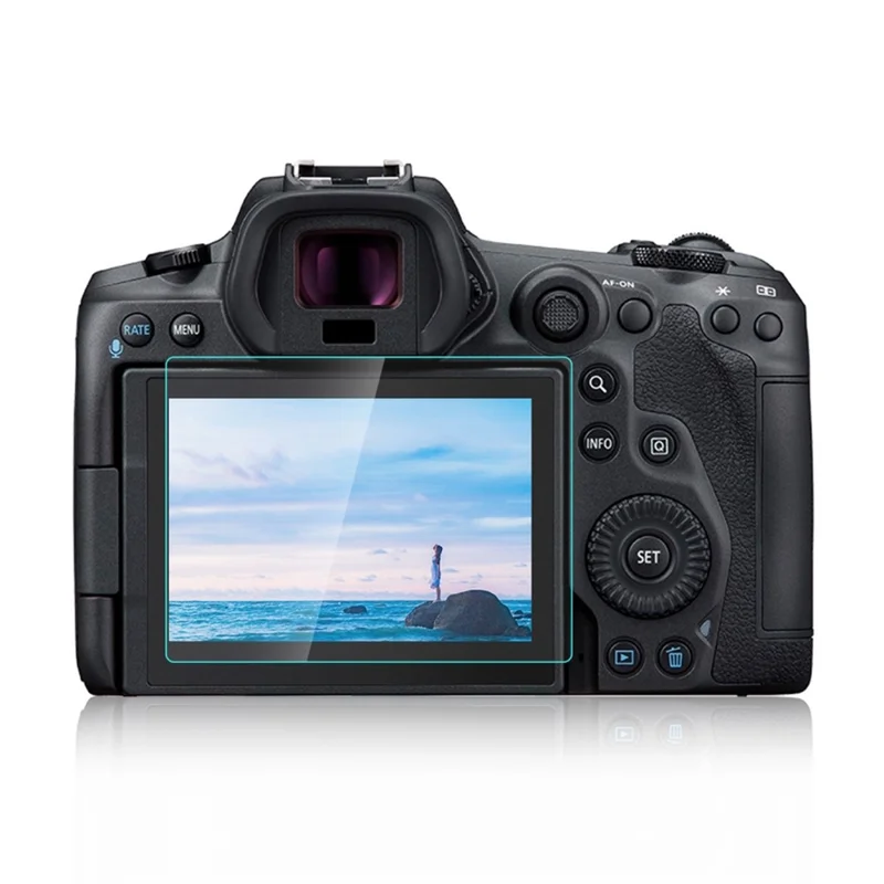 PULUZ PU5533 Folia chroniąca ekran z hartowanego szkła 9H z zaokrąglonymi krawędziami 2.5D do Canon EOS R5 / R5 C