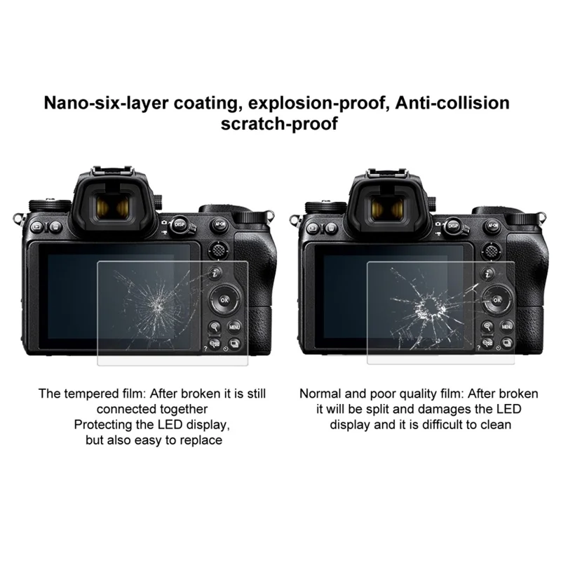 PULUZ PU5528 til Nikon Z 6 / Z 7 Kamera 2.5D Bukket Kant 9H Hårdhed Tempered Glass Skærmværn