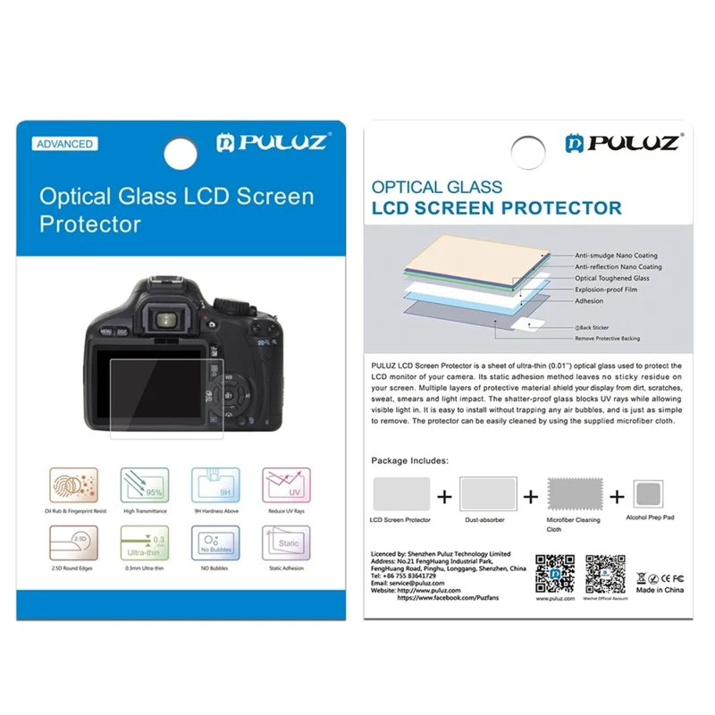 PULUZ PU5518 For Fujifilm X-T1 / X-T2 Tempered Glass Screen Protector 2.5D Curved Edge 9H Hardness Camera Film