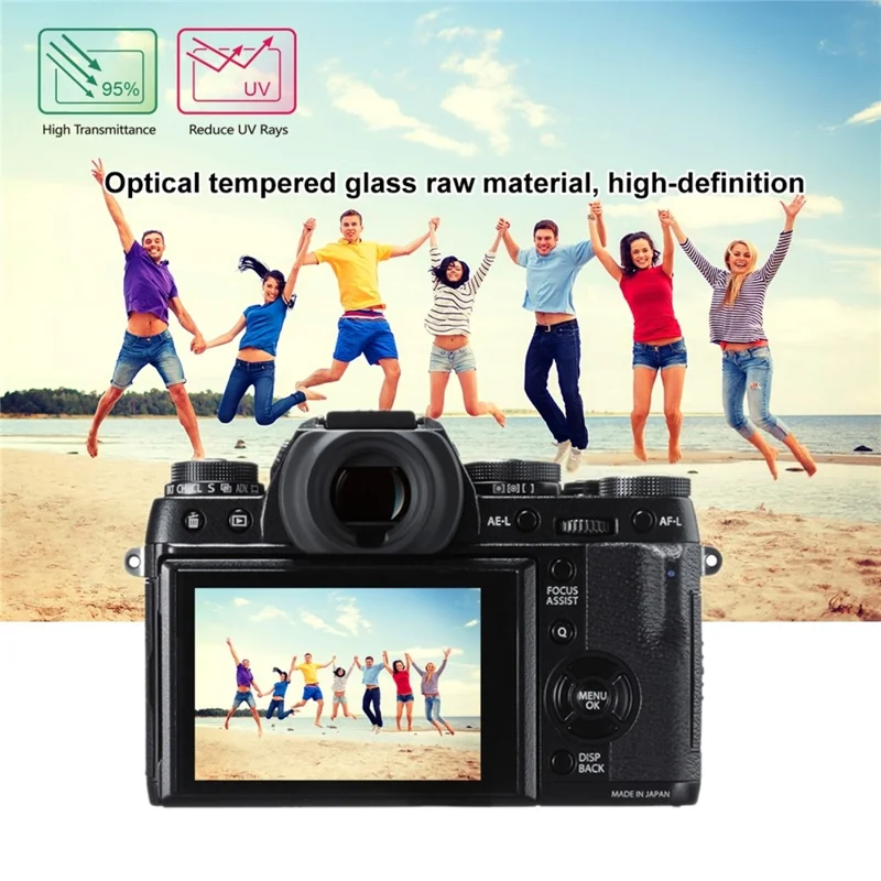PULUZ PU5518 For Fujifilm X-T1 / X-T2 Tempered Glass Screen Protector 2.5D Curved Edge 9H Hardness Camera Film