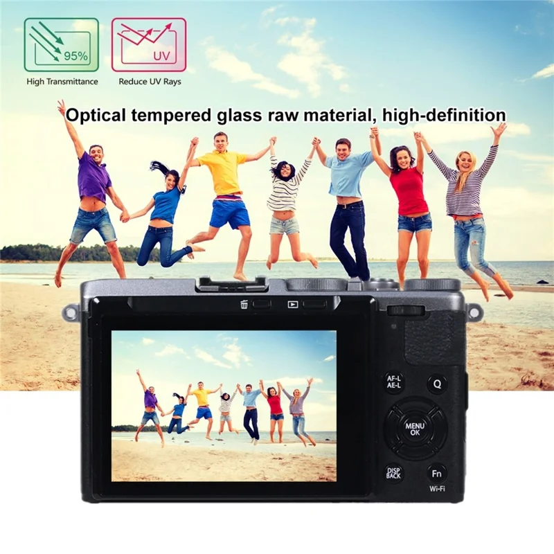 PULUZ PU5521 til Fujifilm X70, skærmværn af kvalitetsglas, 2.5D buet kant, 9H hårdhed, kamerafilm