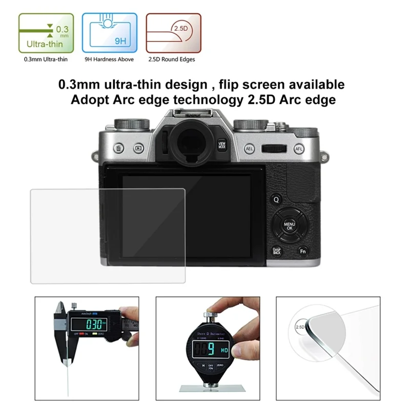 PULUZ PU5520 For Fujifilm X-T10 / X-T20 Tempered Glass Screen Protector 2.5D Curved Edge 9H Hardness Camera Film