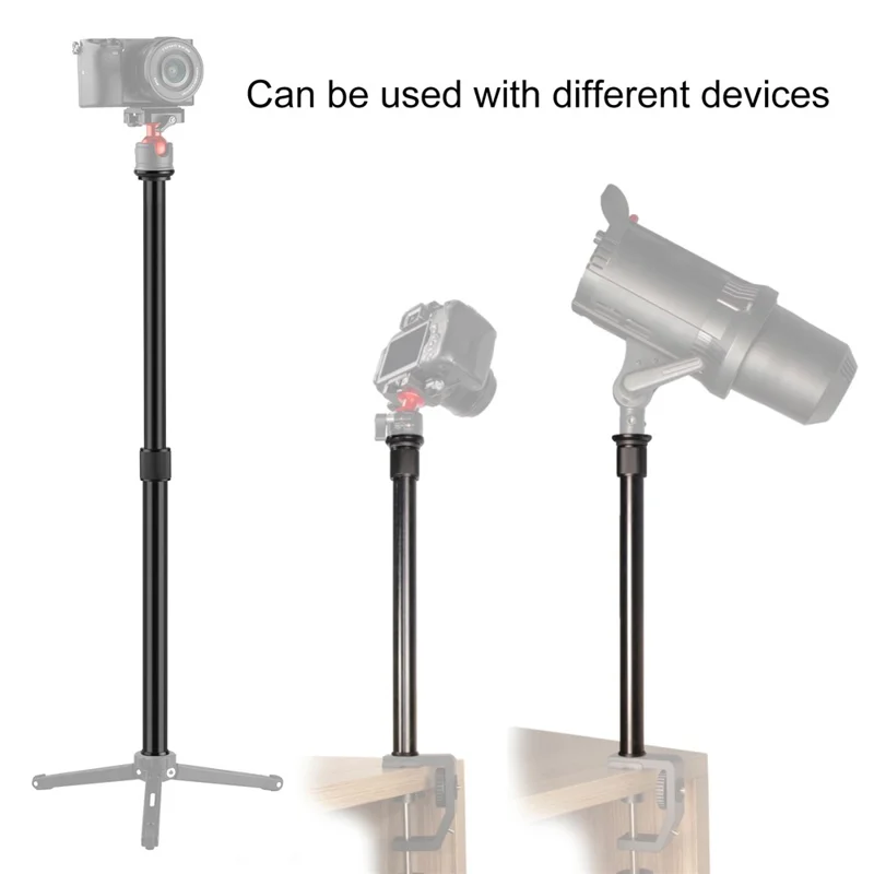 PULUZ PU3066B 33-60cm Extendable Center Column Extension Pole for Camera Tripod Stabilizer