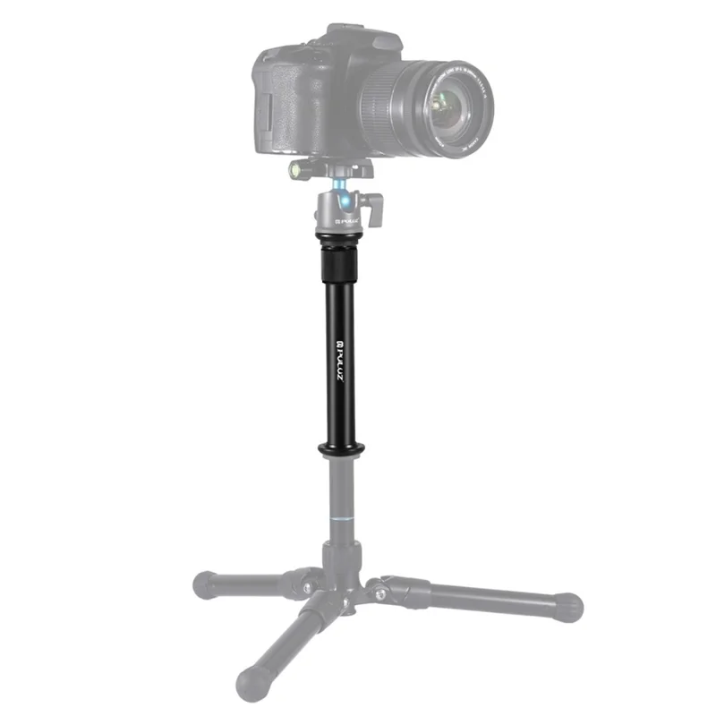 PULUZ PU3008 3 / 8 Inch Screw Hole Camera Stand Extension Pole 18.7-31cm Telescopic Rod for Tripod Monopod