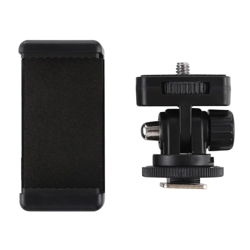PULUZ PU417 1 / 4 Screw Hole Tripod Cold Shoe Mount Gimbal with Phone Clamp