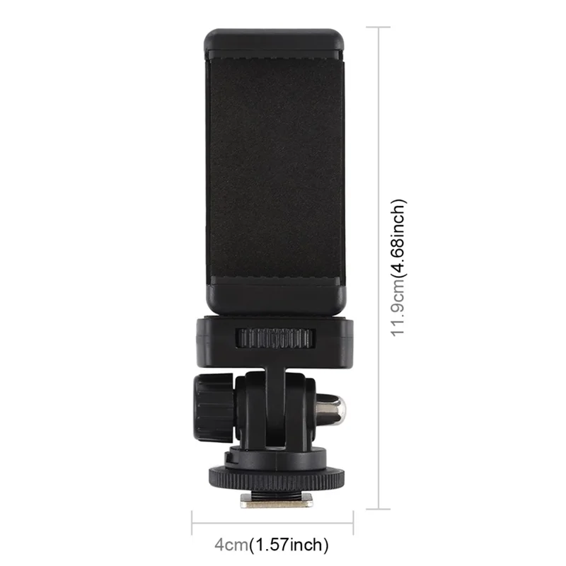 PULUZ PU417 1 / 4 Screw Hole Tripod Cold Shoe Mount Gimbal with Phone Clamp