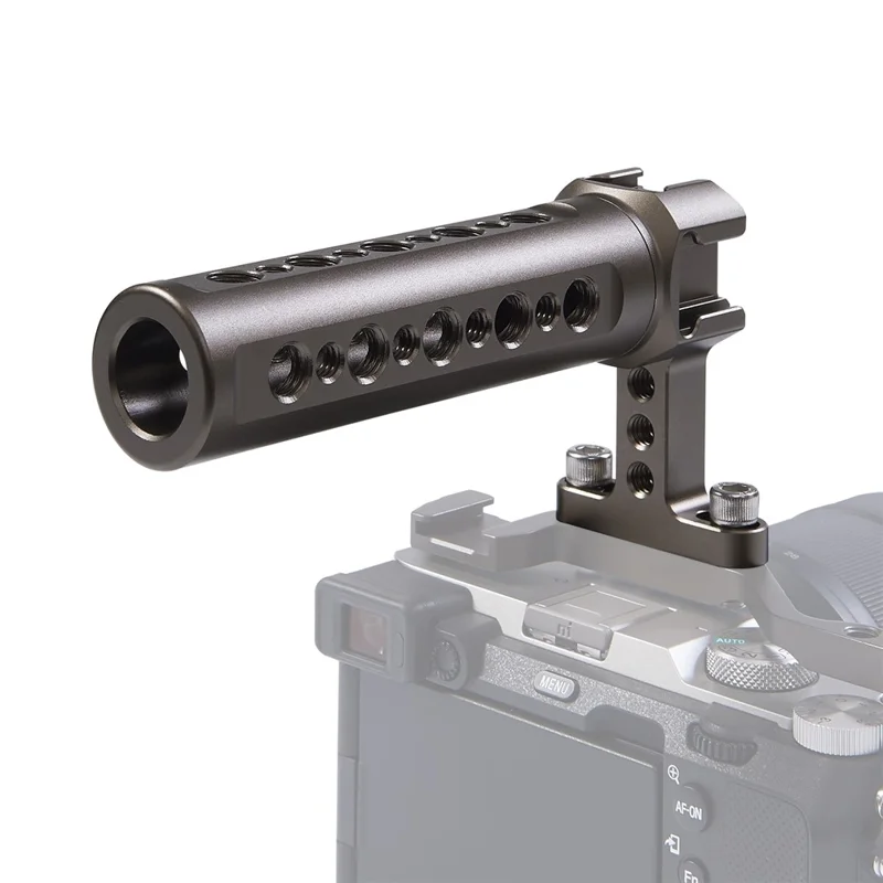 PULUZ PU3072GT Aluminum Alloy Top Handle with 3 Cold Shoe Mounts for Mirrorless DSLR Camera