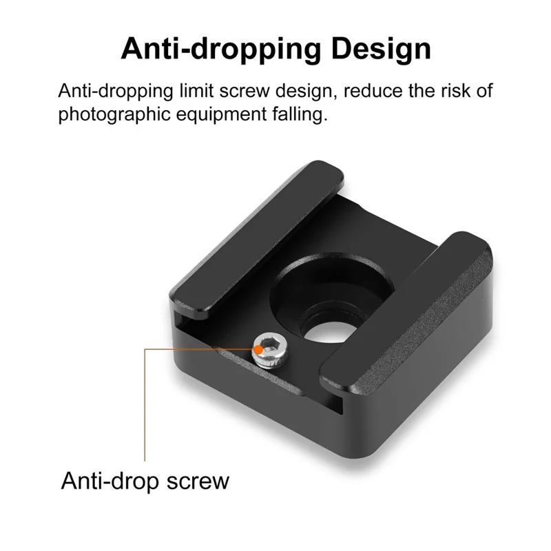 PULUZ PU3108B Cold Shoe Mount Adapter Expansion Base for Camera Cage Microphone Flash Light Bracket