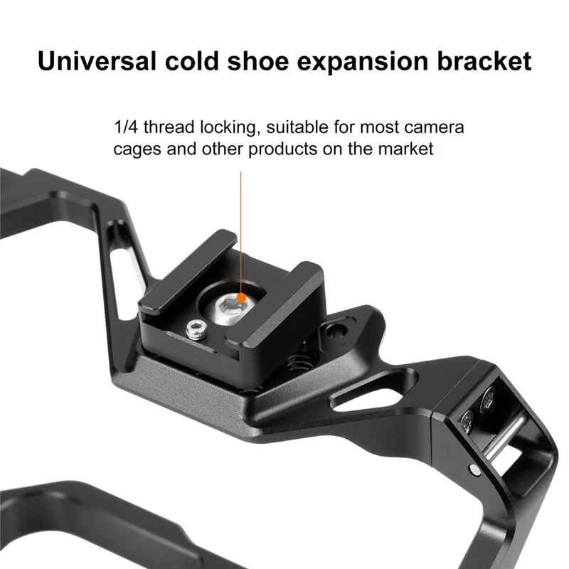 PULUZ PU3108B Cold Shoe Mount Adapter Expansion Base for Camera Cage Microphone Flash Light Bracket