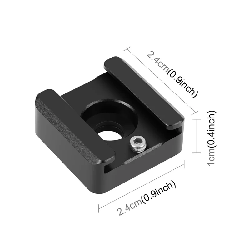 PULUZ PU3108B Cold Shoe Mount Adapter Expansion Base for Camera Cage Microphone Flash Light Bracket