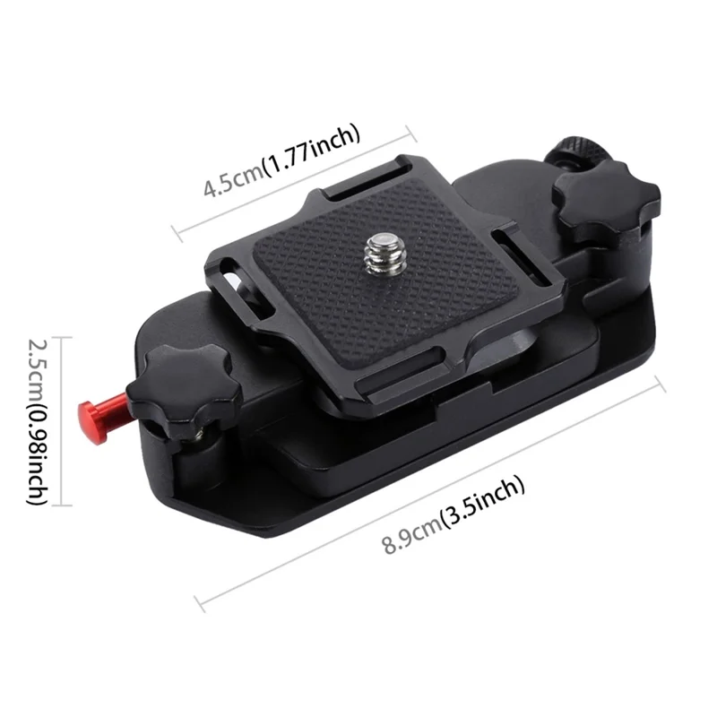 PULUZ PU231R Quick Release Belt Clip with Quick Release Plate Aluminum Alloy Backpack Mount Holder for Camera