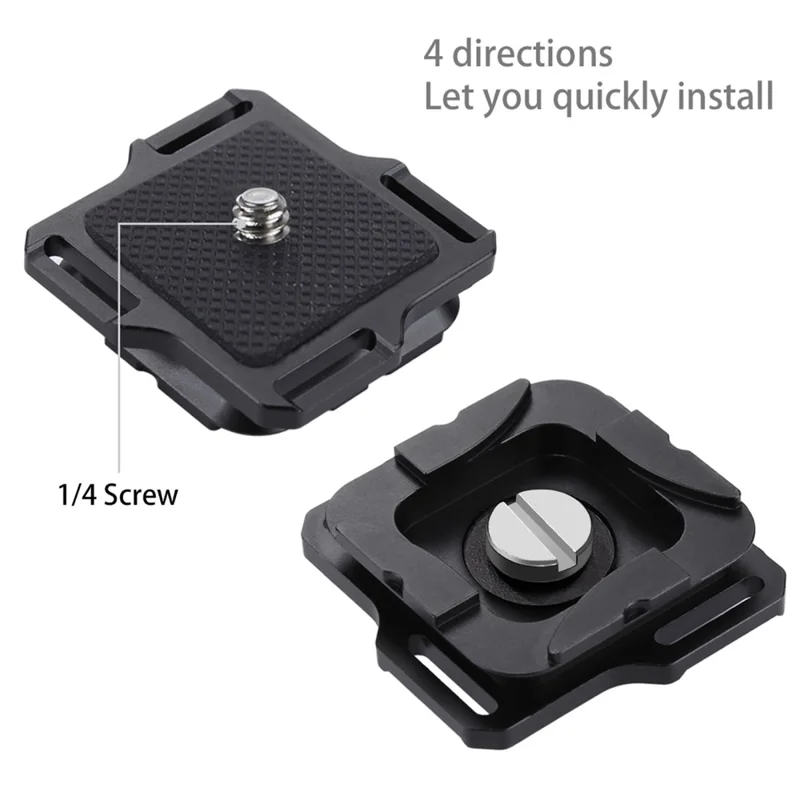 PULUZ PU231R Quick Release Belt Clip with Quick Release Plate Aluminum Alloy Backpack Mount Holder for Camera