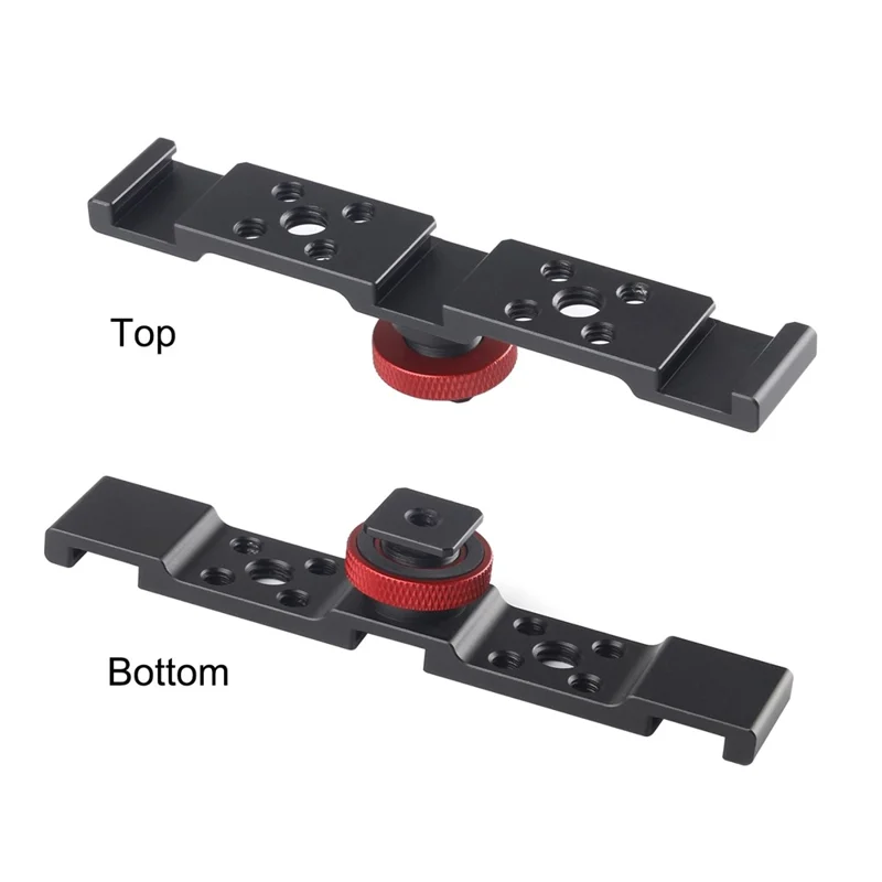 PULUZ PU523B Triple Cold Shoe Mount Adapter Extension Bar Bracket for Tripod / Microphone / LED Light