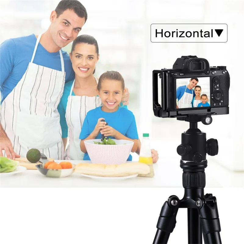 PULUZ PU3541 L-Shaped Quick Release Plate for Sony A9  /  A7 III  /  A7R III Aluminum Alloy Shooting Bracket - Red