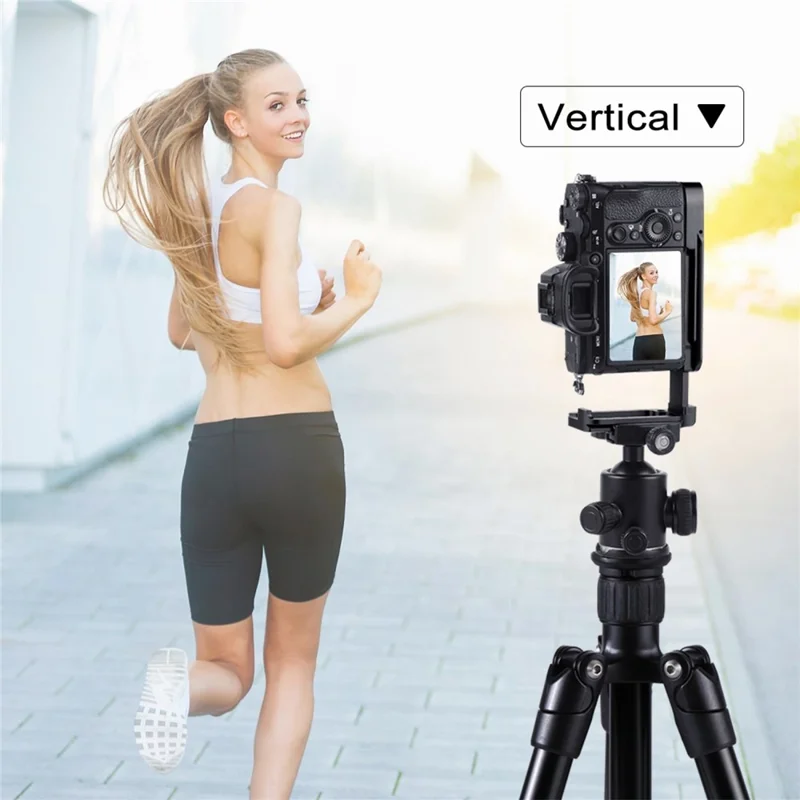 PULUZ PU3541 L-Shaped Quick Release Plate for Sony A9  /  A7 III  /  A7R III Aluminum Alloy Shooting Bracket - Red