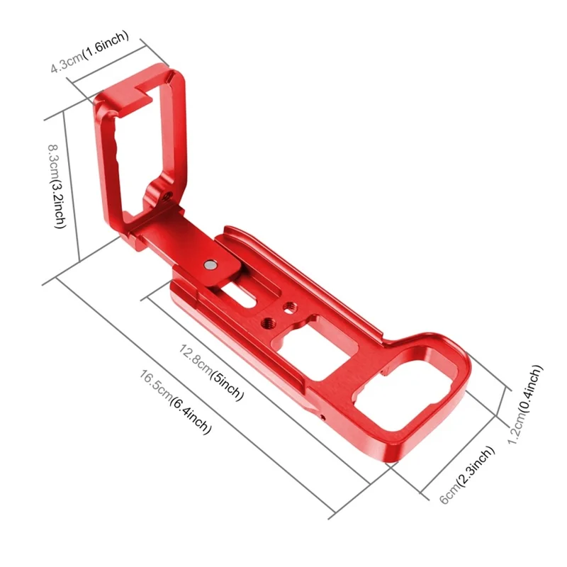 PULUZ PU3541 L-Shaped Quick Release Plate for Sony A9  /  A7 III  /  A7R III Aluminum Alloy Shooting Bracket - Red