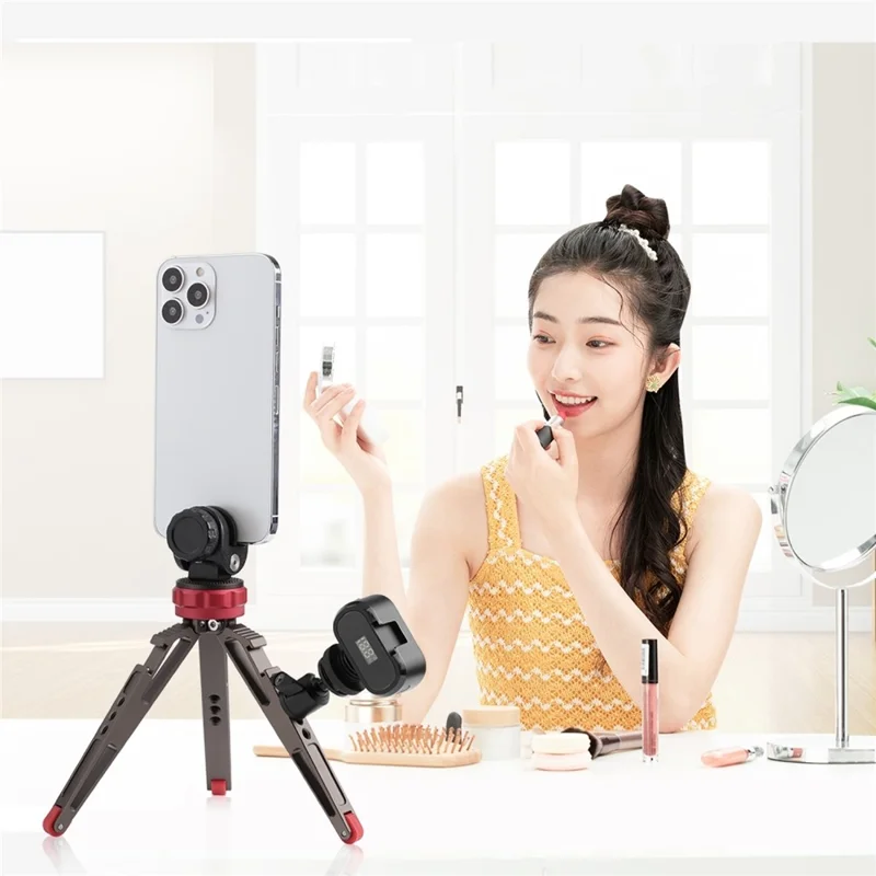 PULUZ PU3089B Mini Ball Head Screw Tripod Mount with 1  /  4 External Screw 360 Degree Rotating Base Adapter for DSLR Cameras