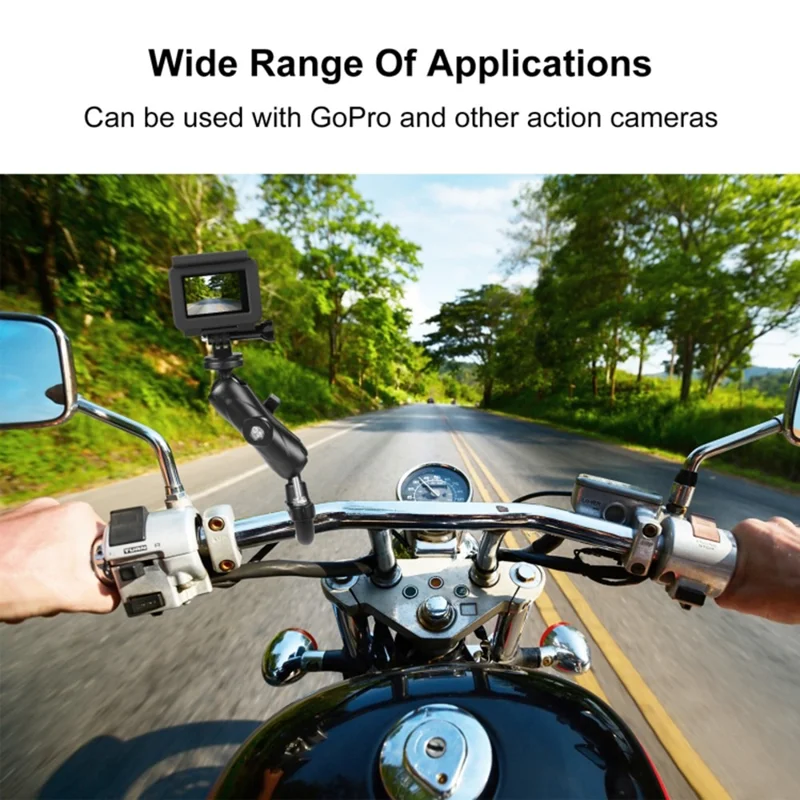 PULUZ PU701B For GoPro Action Camera Motorcycle  /  Bicycle Mount Handlebar Aluminum Alloy Universal Ball Head