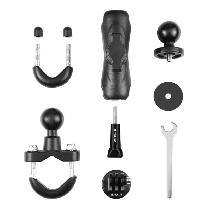 PULUZ PU701B For GoPro Action Camera Motorcycle  /  Bicycle Mount Handlebar Aluminum Alloy Universal Ball Head