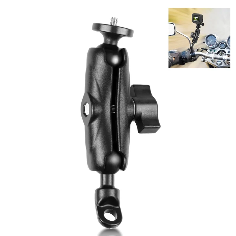 PULUZ PU702B For GoPro Action Camera Motorcycle  /  Bicycle Mirror Mount Aluminum Alloy Adjustable Bracket