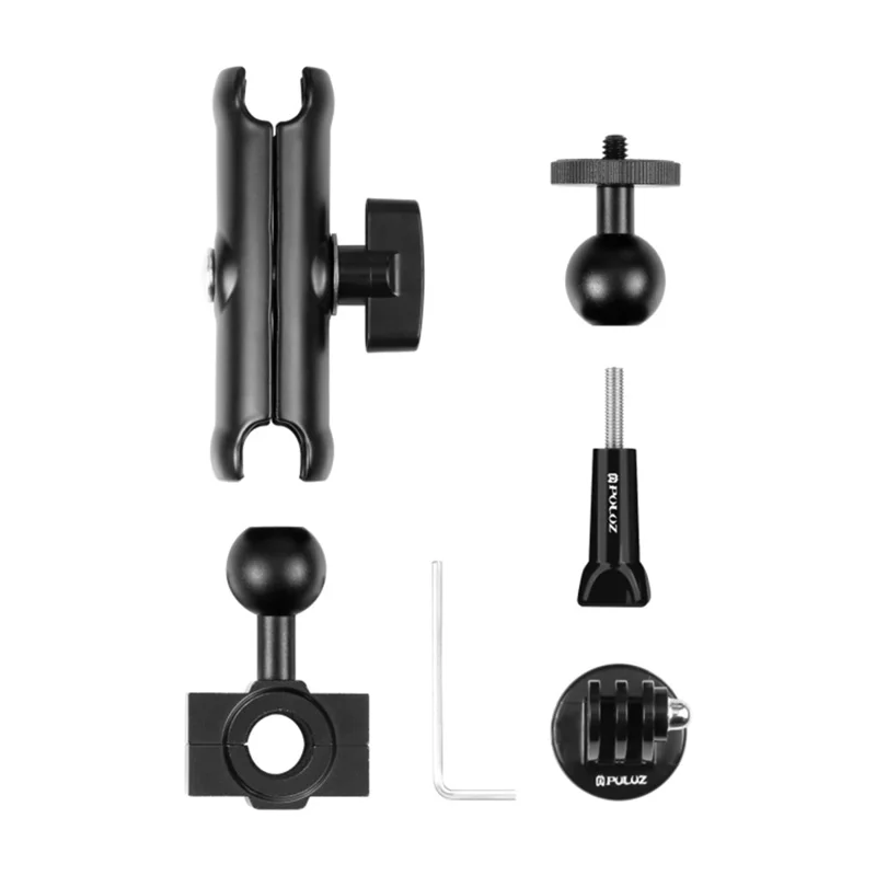 PULUZ PU703B For GoPro Action Camera Motorcycle Bike Rearview Mirror Mount Aluminum Alloy O-Type Bracket