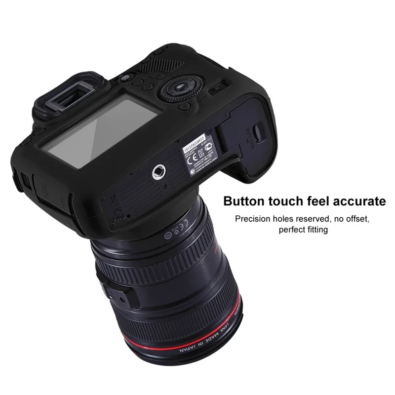 PULUZ PU7101 Camera Silicone Protective Case for Canon EOS 6D Full Body Protective Cover - Black